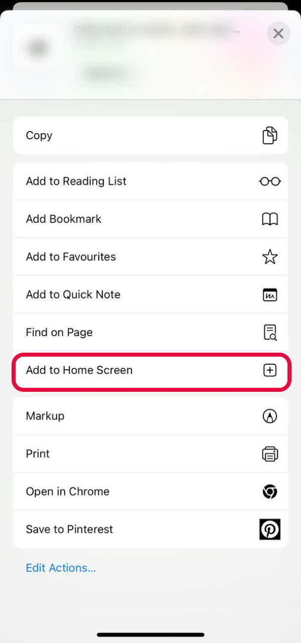 Pin the Aviator App iOS icon to your mobile home screen.